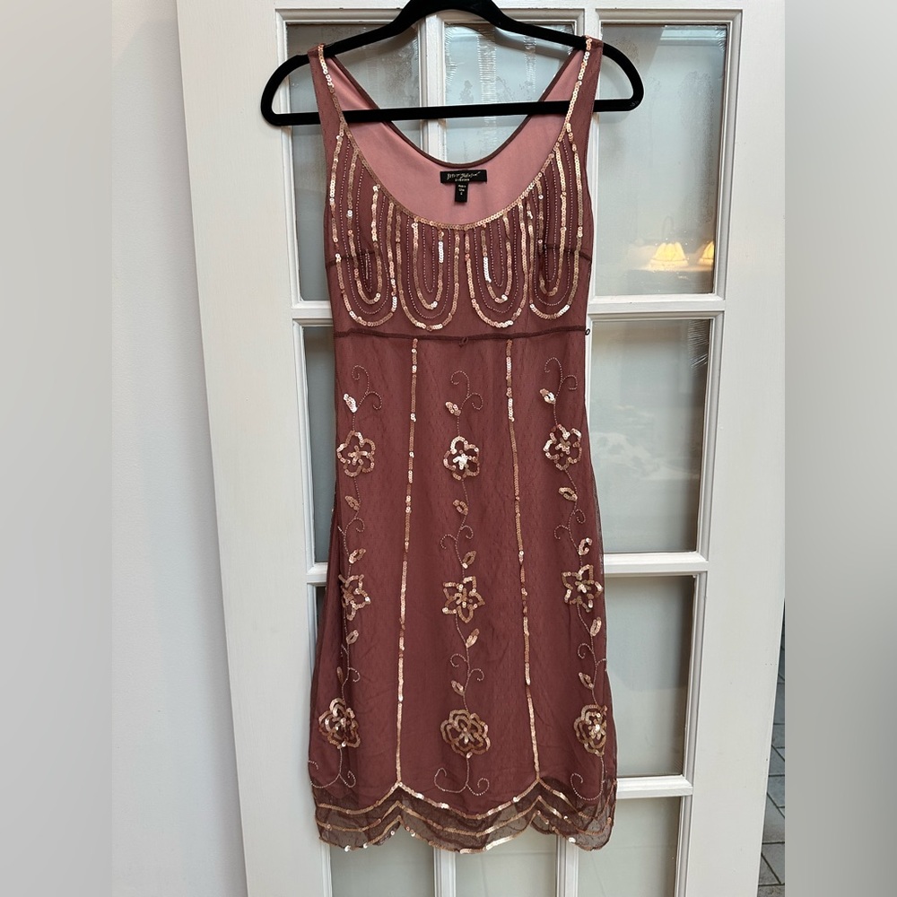 Vintage Betsey Johnson 90’s Y2K Flapper Sequin Whimsical Fairy Dress Size 4 RARE